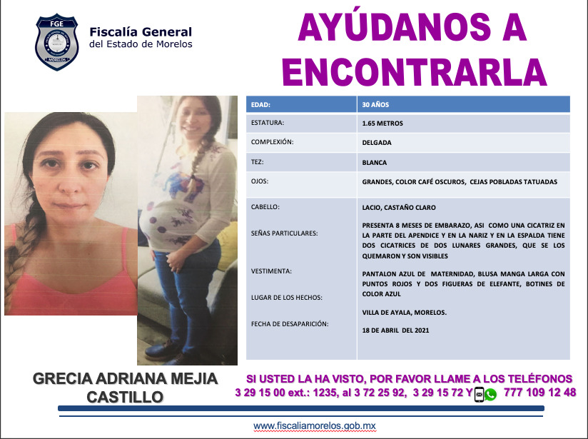 GRECIA ADRIANA MEJIA CASTILLO | Fiscalía General del Estado de Morelos