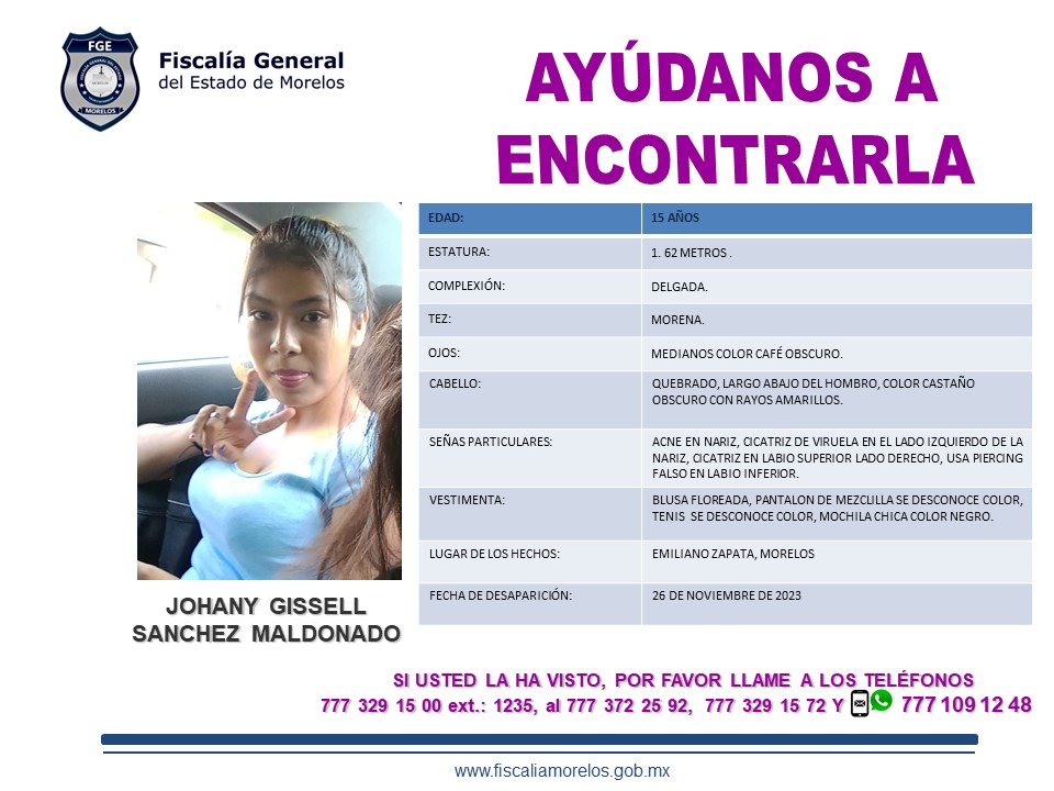 Johany Gissel Sánchez Maldonado