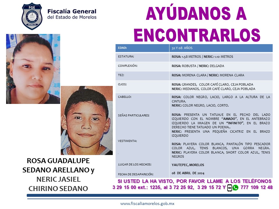 Rosa Guadalupe Sedano Arellano Y Neric Jasiel Chirino Sedano