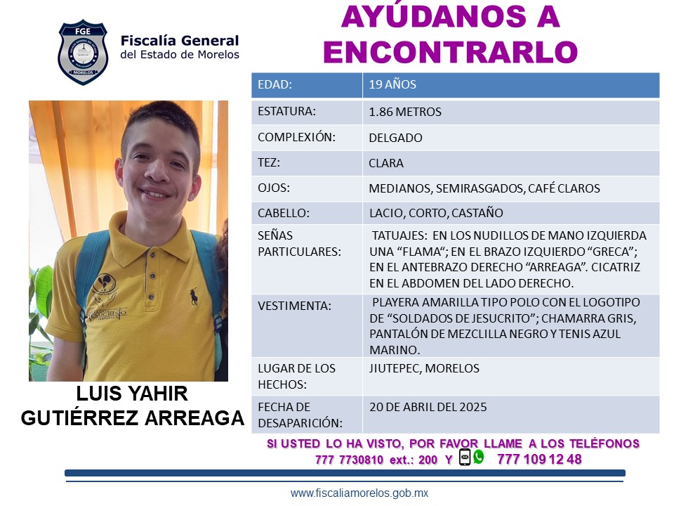 Luis Yahir Gutiérrez Arreaga