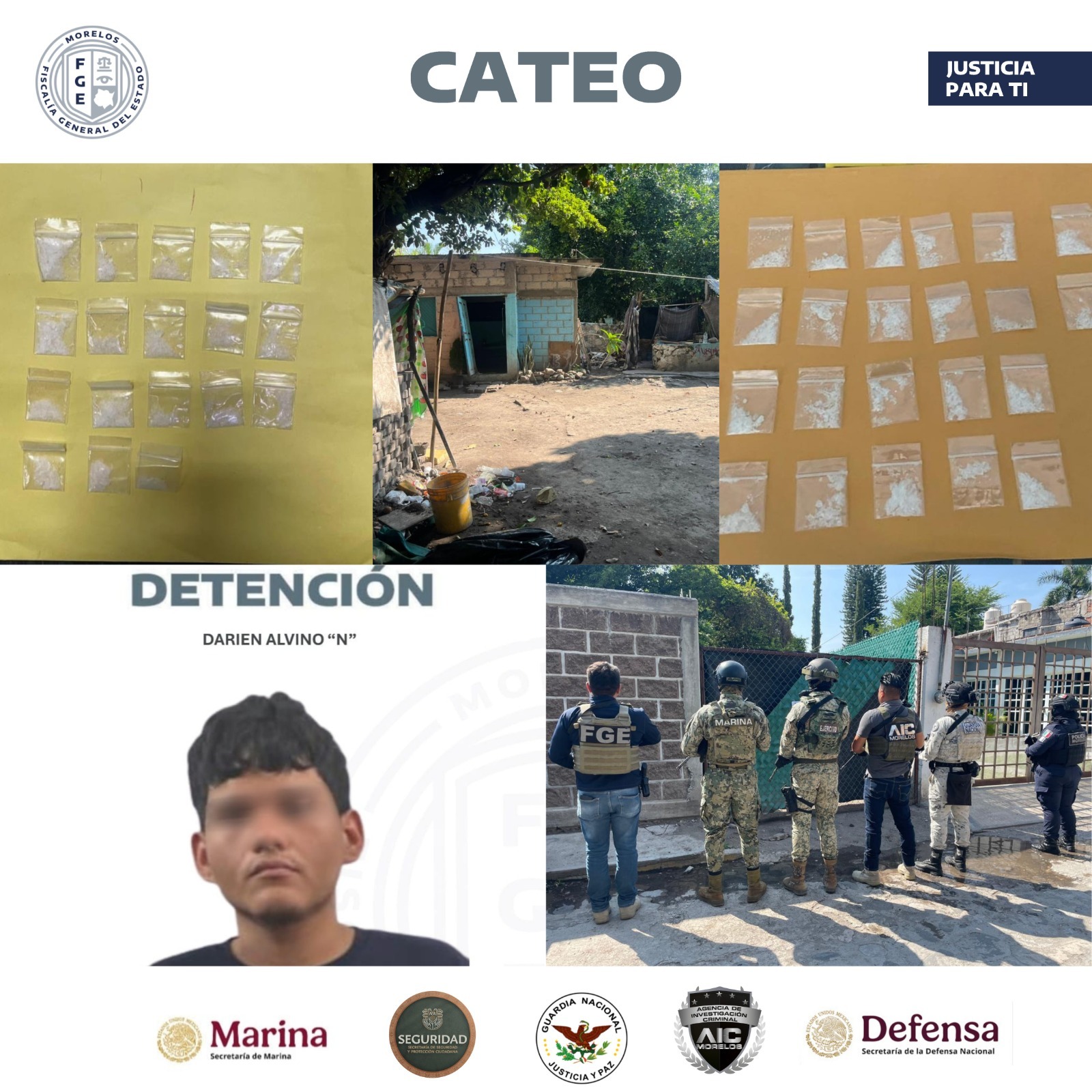 CATEAN VIVIENDA EN TLALTIZAPÁN USADA PRESUNTAMENTE PARA LA VENTA DE ESTUPEFACIENTES