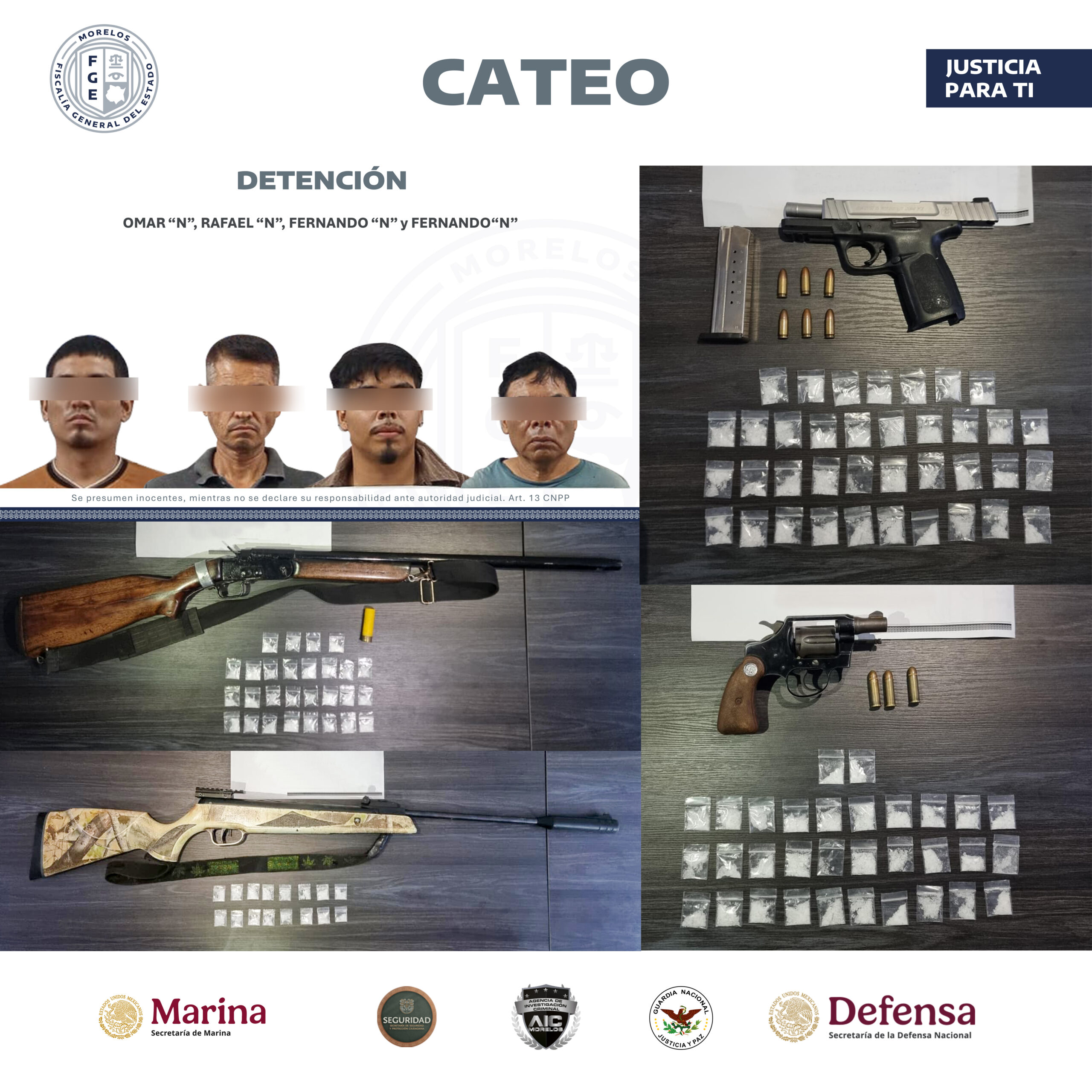 CATEAN UNA CASA EN JOJUTLA USADA, PRESUNTAMENTE, PARA LA VENTA DE NARCÓTICOS