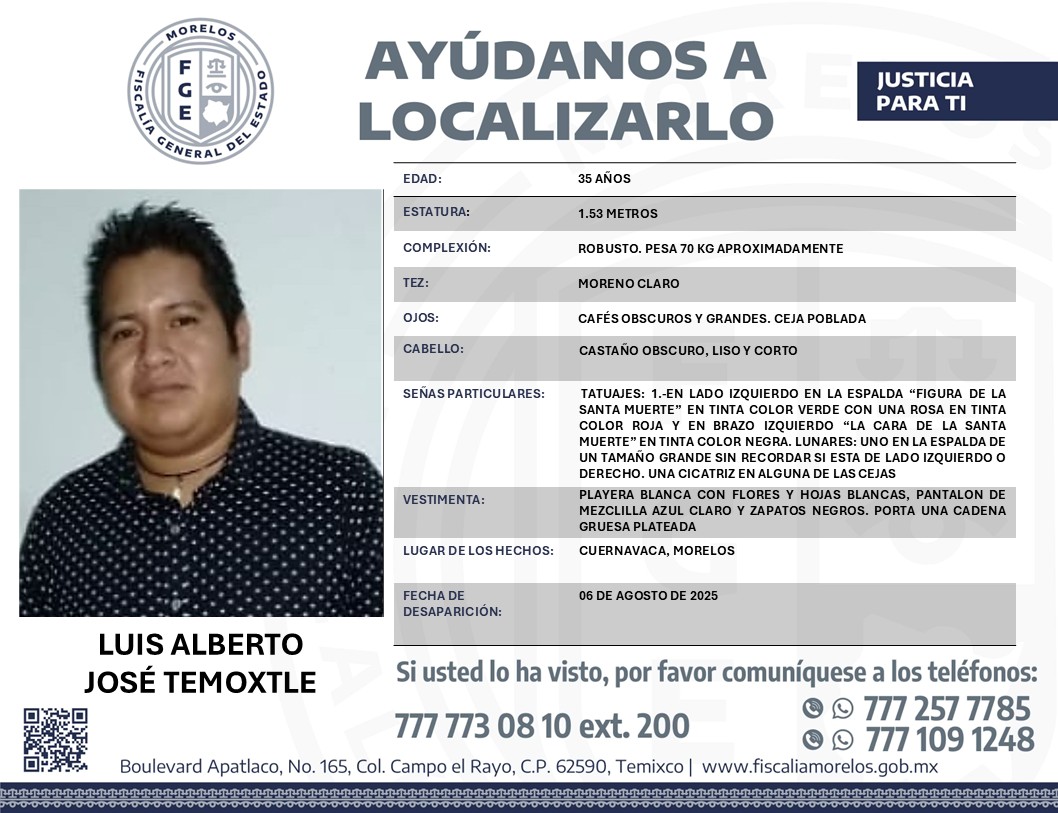 LUIS ALBERTO JOSÉ TEMOXTLE