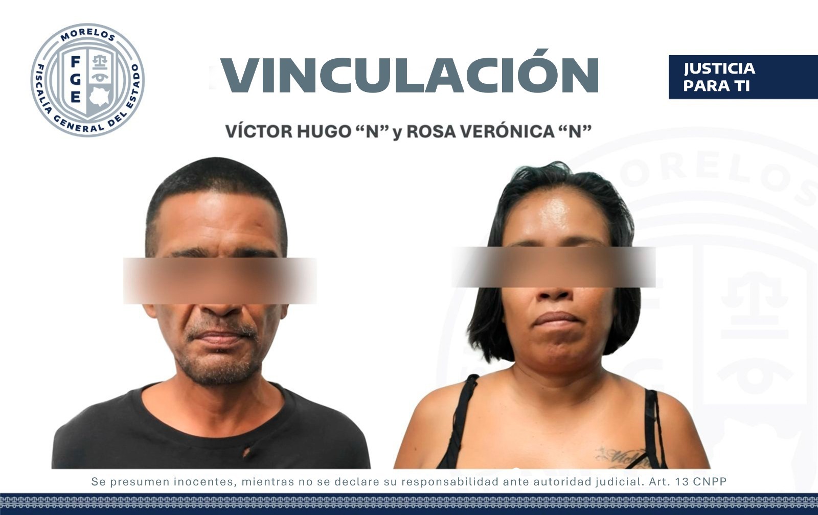 VINCULAN A PROCESO A PAREJA POR SECUESTRO AGRAVADO DE UN NIÑO EN CUAUTLA